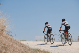 Anouska Koster (NED) and Nina Buysman (NED) at Strade Bianche - Elite Women 2020, a 136 km road race starting and finishing in Siena, Italy on August 1, 2020. Photo by Sean Robinson/velofocus.com