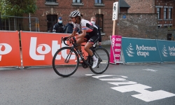 Anouska Koster (NED) on the Mur de Huy at the 2020 La Flèche Wallonne Femmes, a 124 km road race in Huy, Belgium on September 30, 2020. Photo by Sean Robinson/velofocus.com